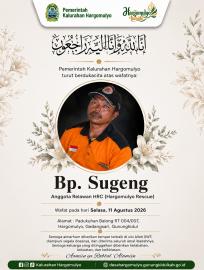 BERITA DUKA, TELAH BERPULANG KE RAHMATULLAH ALMARHUM BP. SUGENG (ANGGOTA RELAWAN HARGOMULYO RESCUE)